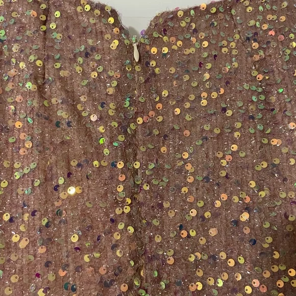 Azazie champagne shimmer dress - Picture 7 of 8